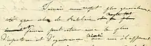 Extracto del manuscrito del Estudio de Flaubert sobre Rabelais.