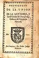 Privilegio de la Unión de la ciudad de Pamplona, "cabeza del Reyno de Navarra" (1731)