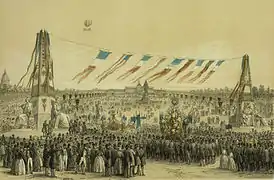 Fête de la Concorde, 21 de mayo de 1848.Llegada de las corporaciones al Campo de Marte