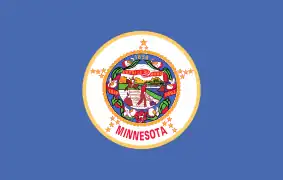 Antigua bandera de Minnesota, usada desde 1983 hasta 2024