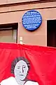 Glasgow Rent Strikes Placa azul y estandarte de Mary Barbour