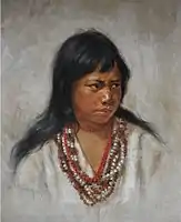 Hawaiian Girl, Seed Leis (1901)