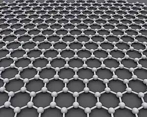 La estructura cristalina del Grafeno está formada por una rejilla de hexágonos.
