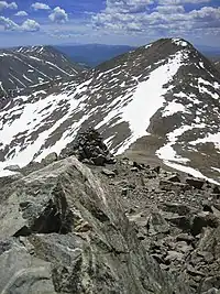 Pico Grays (4.352 m), en Colorado, es el punto más elevado de la divisoria Continental en Norteamérica.