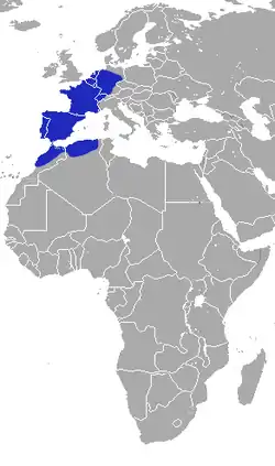 Distribución de Crocidura russula