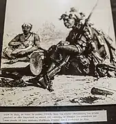 Foto de un griot en traje de guerra (1866).