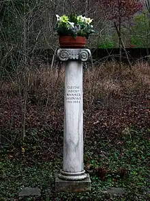 Gustaf Adolf Wanner-Jasinska (1911–1984) Dr. phil., Historiker, Journalist, Autor, Basler-Lokalhistoriker, Chronist, Konsul Dänemarks und Schwedens in Basel, Grab auf dem Friedhof Hörnli, Riehen, Basel-Stadt