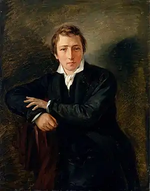 El poeta Heinrich Heine, 1831.