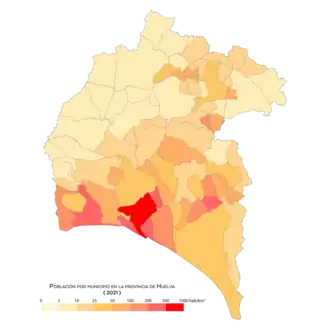 Densidad por municipio (2021)
