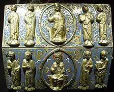 Detalle de arqueta relicario del siglo&nbsp;XII