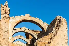 Restos de la iglesia de la Virgen de la Huerta.