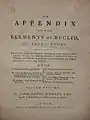 Un apéndice de los elementos de Euclides en siete libros