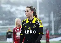 Juliette Kemppi en enero de 2015 durante un partido del AIK Solna