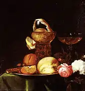 Naturaleza muerta con frutas y rosas (c. 1640-1650), Museo Ashmolean, Oxford