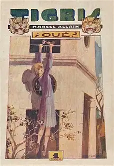 Cubierta de ¿Que?de Marcel Allain,en Tigris.