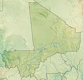 Embalse o lago de Manantali ubicada en Mali