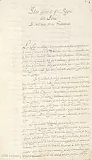 Manuscrito de Perú (F. Gil de Lemos).Texto