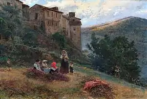 Paisaje y campesinas de Antícoli, 1903