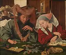El cambista y su mujer, de Marinus, 1539.