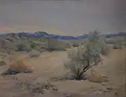 "Early in the Day in Desert Quiet" de Mary Agnes Yerkes, 1965, óleo sobre lienzo.