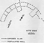 Boceto del pueblo en forma de media luna Pueblo I (sitio Mesa Verde 2022). Fuente: Servicio de Parques Nacionales