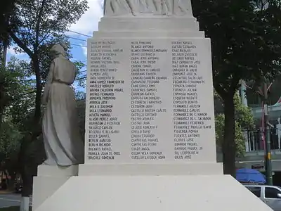 Monumento a "Defensores de Veracruz en 1914" en la ciudad de México, en el cruce de la Avenida Veracruz con la calle de Cuernavaca (cerca de la esquina con la calle de Acapulco).