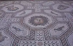 Mosaico en un piso romano en Palencia, 167-200 d.&nbsp;C.