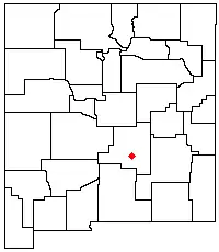 Ubicación del sierra del Capitán en Nuevo Méjico