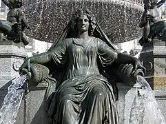 Figura alegórica de la Loira, fuente de la Place Royale-Nantes