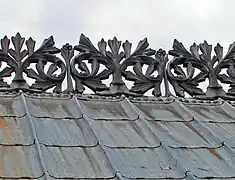 Detalle del tejado de Notre Dame de París antes del incendio de 2015