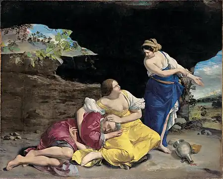Lot y sus hijas, de Orazio Gentileschi, c. 1628.