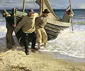 Oscar Björck - Launching the boat. Skagen