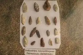 Útiles líticos del Paleolítico superior de Tiemassas.