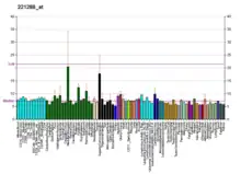 expresión del patrón del gen GPR22