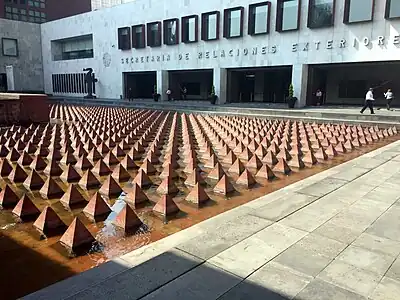 País de los Volcanes, vista a la Secretaría de Relaciones Exteriores de la CDMX, México