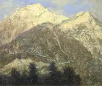 Carlo Bazzi, "L’alta valle d’Ayaz", oil on canvas, Artistic heritage Collection Banca Intesa Sanpaolo, Gallerie d'Italia