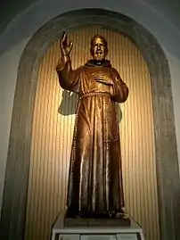 Figura del místico italiano Pío de Pietrelcina.