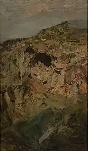 Estudio de rocas, hacia 1890 (Te Papa, Wellington)