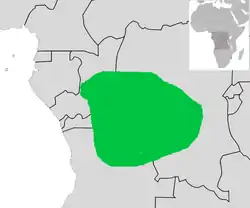 &nbsp;&nbsp;&nbsp;&nbsp;&nbsp;Distribución aproximada en África