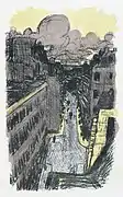 Rue vue d'en haut, de la serie Quelques aspects de la vie de Paris (1899), de Pierre Bonnard