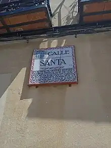 Placa de la Calle Santa