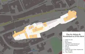 Planta del castillo en el siglo XVII