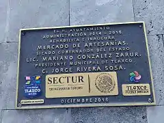 Placa del Mercado de artesanías