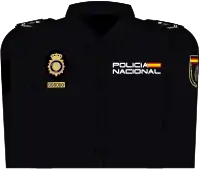 Parte anterior del uniforme