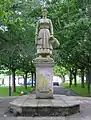 Estatua en homenaje a la mujer rural, parroquia de Gafoi.