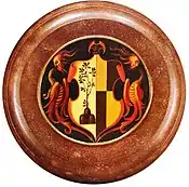 Heráldica  en el reverso del anterior.