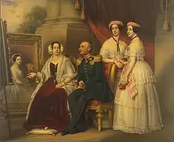 La familia de José de Sajonia-Altenburgo, 1848