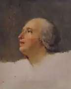 Boceto  del rostro de Pierre Louis Prieur.