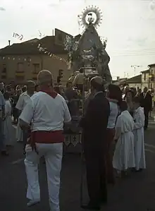 Imagen de la procesión de la Virgen de Soterraña