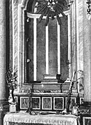 La hornacina tras el atentado contra la imagen.